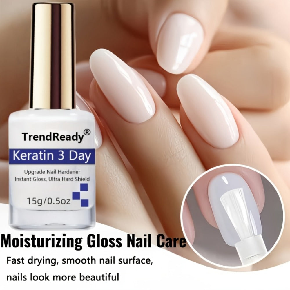 Nail Hardener for Weak Brittle Splitting Nails 2 Pack - Extra Strong Fast Drying Long Lasting White Nail Strengthener with Vitamin E Base Coat Manicure Treatment for Women Nail Car - product image 2