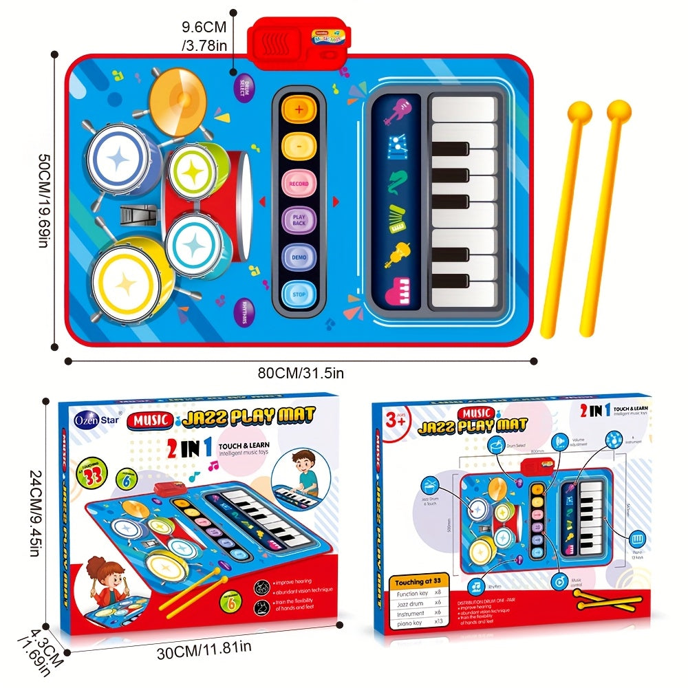 Kids Electronic Drum Music Mat – Dance Drum Pad for Boys & Girls – Multifunctional Musical Toy for Skill Development & Family Bonding – Birthday Christmas - product image 17
