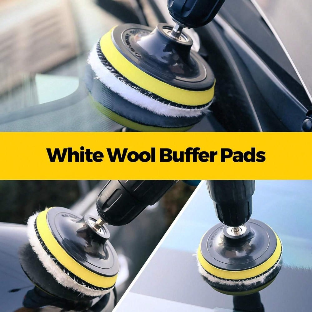 Drill Brush Attachment Set 20 Pack Power Scrubber Brushes Scrub Pads Sponge Buffing Pads with Extension Rod for Bathroom Kitchen Car Polishing Tile Grout Cleaning Kit - product image 5