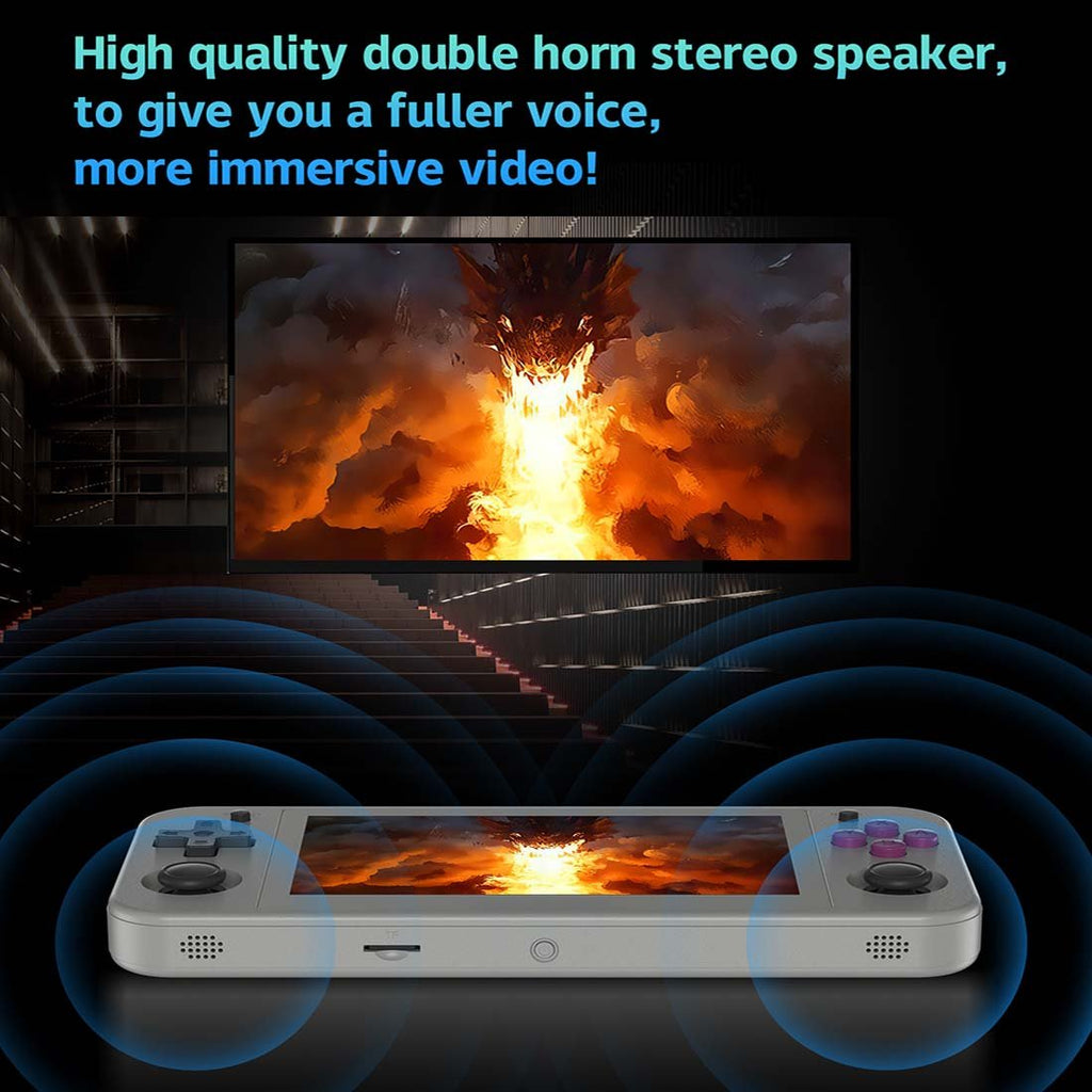 Anbernic RG505 Handheld Game Console Android 12 OLED 4.95-Inch Retro Emulator 5000mAh Hall Effect Joystick Wi-Fi Bluetooth for Home Ambiance & Task Lighting