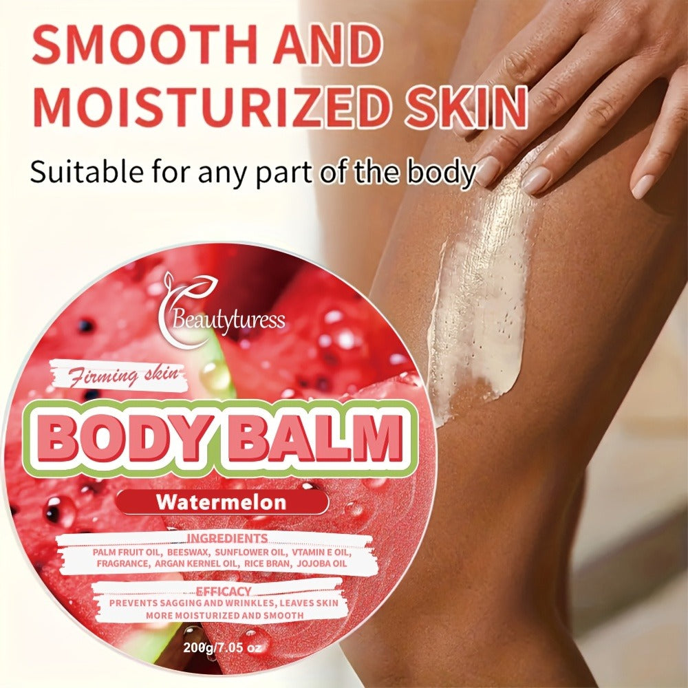 Body Butter Cream 200g Shea Butter Vitamin C Glycerin — Deep Moisturizing Body Glaze for Dry Skin Long-Lasting Hydration Hypoallergenic, 6 Fruity Scents Strawberry Peach Watermelon - product image 4