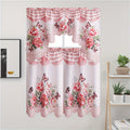 Blackout Kitchen Curtains 3-Piece Set with Butterfly Floral Print - Rod Pocket Window Curtains for Kitchen, Living Room, Bedroom, Bathroom & Restaurant, Polyester Fabric, Machine W - product image 14