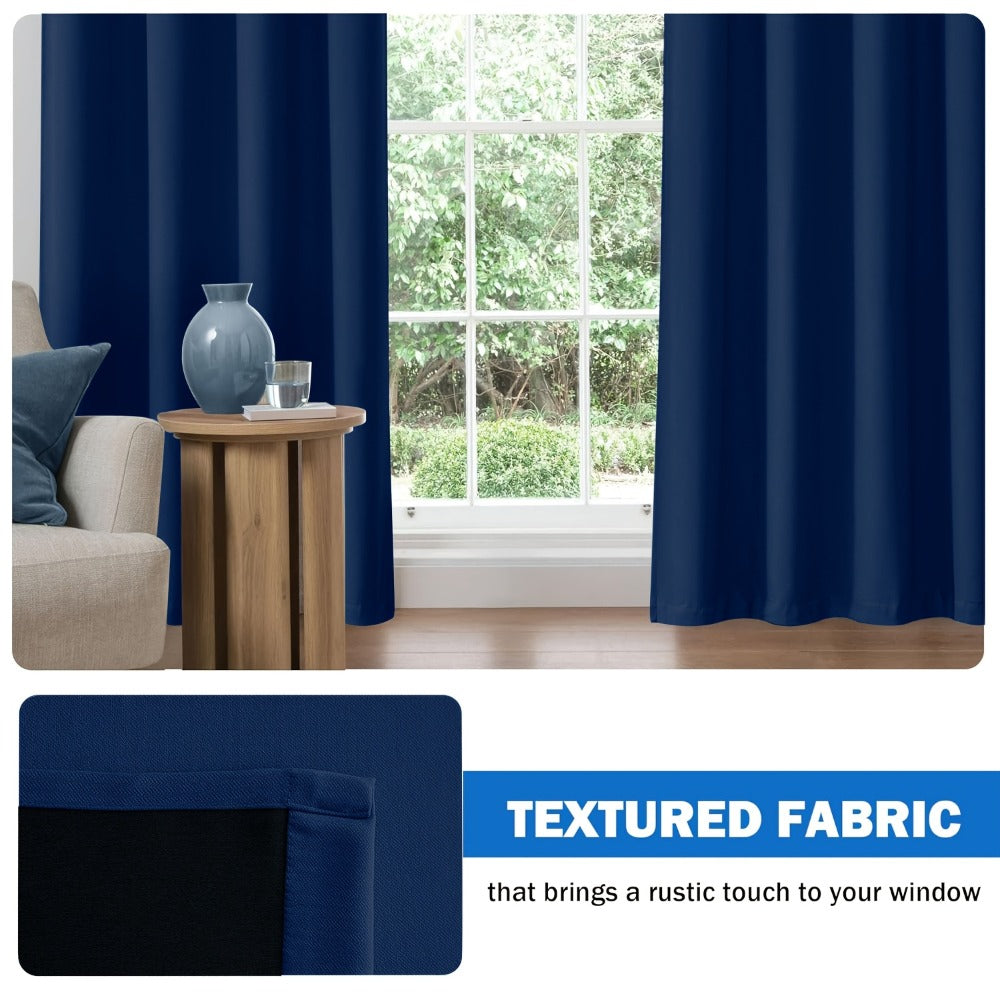 Blackout Curtains 4 Panels Thermal Insulated Room Darkening Drapes – Rod Pocket, Energy Saving, Solid Color for Bedroom & Living Room, 7 Colors & Multiple Sizes - product image 10