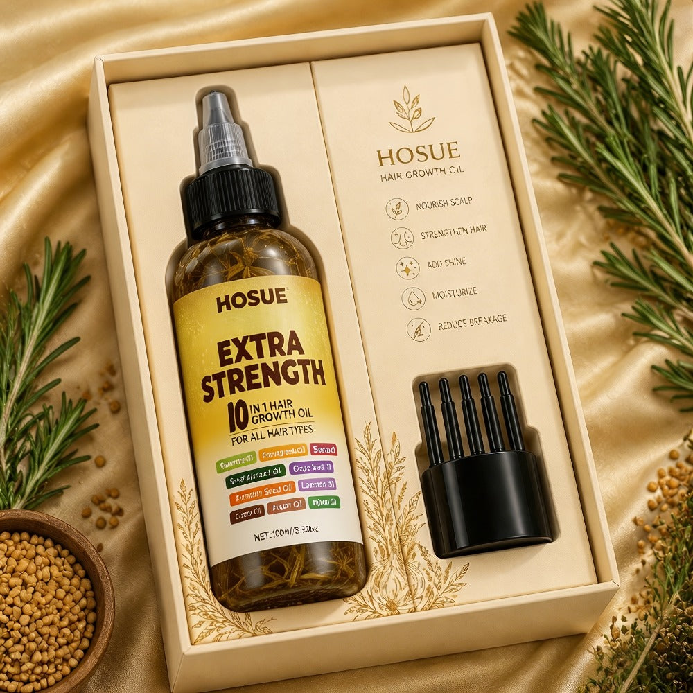Hair Growth Oil 10-in-1 Botanical Herbal Blend Batana Rosemary Fenugreek Castor Red Onion Ginseng Turmeric Pumpkin Seed Nourishes Strengthens Shines All Hair Types 3.38oz - product image 4