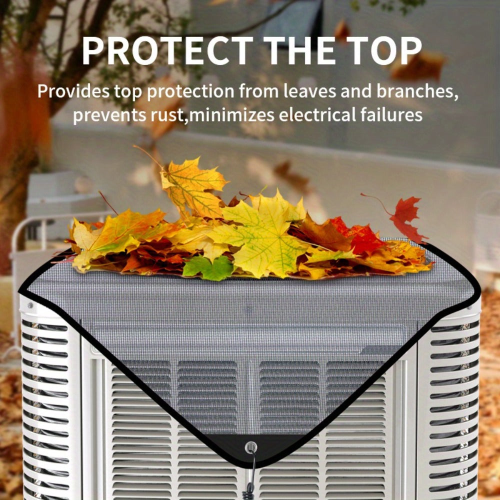 Outdoor Air Conditioner Cover 26"x26", Universal PVC Mesh AC Unit Protector, Prevents Leaves Debris Snow, Weatherproof Outdoor AC Cover for Winter Christmas Season - product image 4