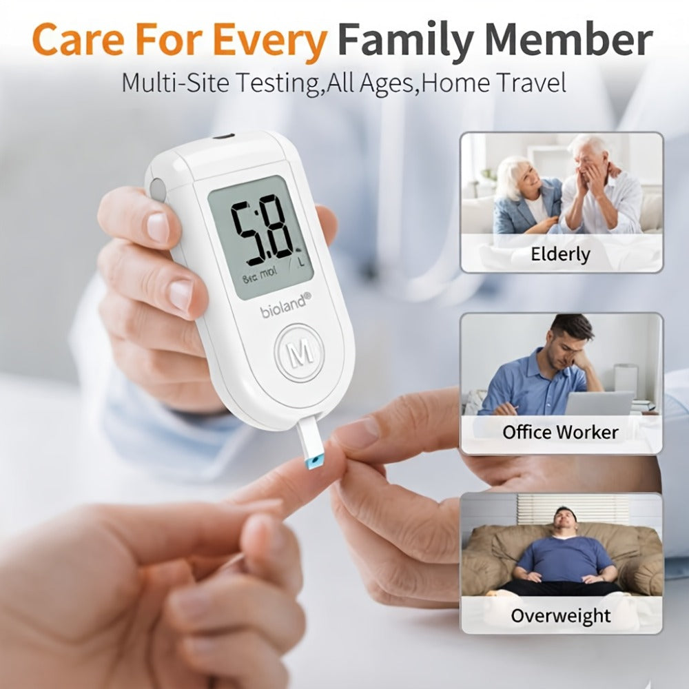 Blood Glucose Meter Kit FDA Cleared | 50 Test Strips + 50 Needles | Large Display 5-Second Results No Coding | USB Rechargeable Battery | Home & Travel Diabetes Monitor Unisex - product image 5