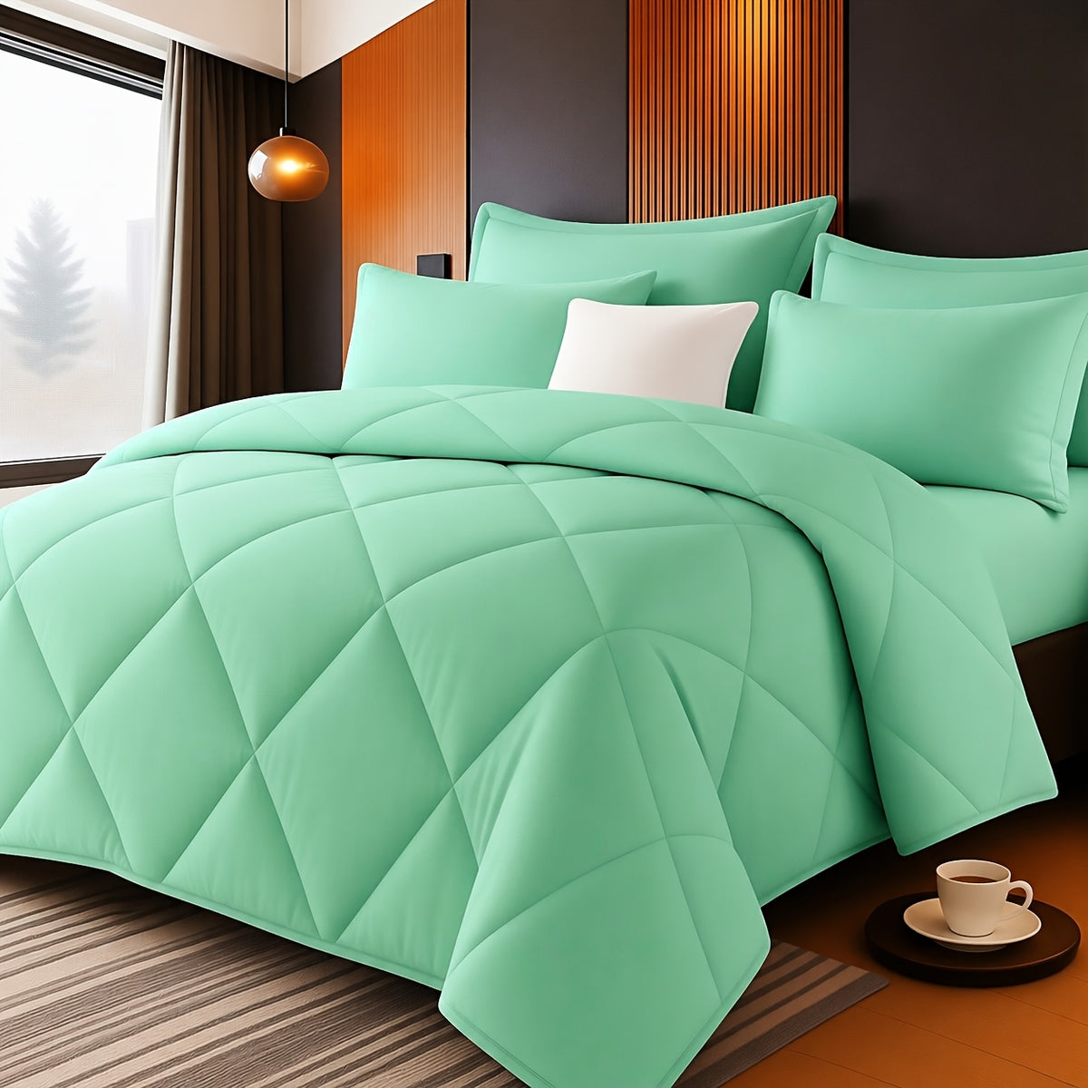3 pcs Solid Color Diamond Quilted Large and King Size Bedding, Soft, Comfortable, and Fluffy, with Microfiber Filling and Lightweight, Breathable Fabric, Easy - product image 16
