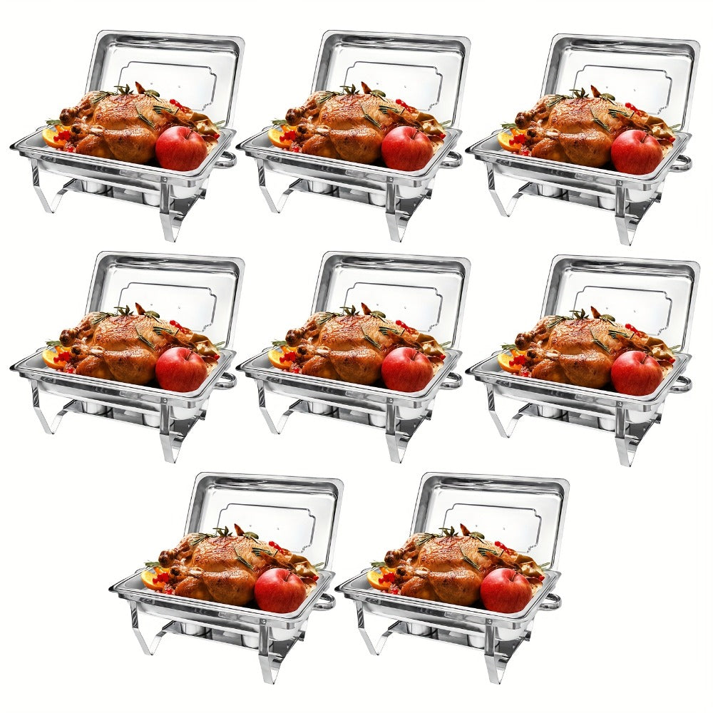 Chafing Dishes Buffet Set 9QT Stainless Steel Food Warmer Trays for Parties Hotel Christmas - 1/2/4/6/8 Pack - product image 3