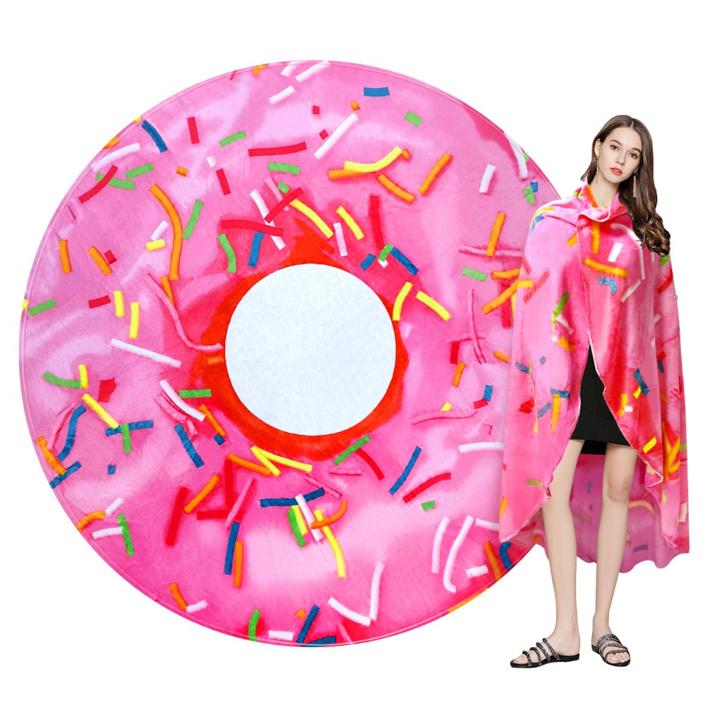 Food Print Flannel Throw Blanket - Funny Pizza Donut Pancakes Digital Print 250GSM Soft Cozy Lightweight All-Season Foodie Throw for Couch Sofa Bed Office Camping Travel - product image 5