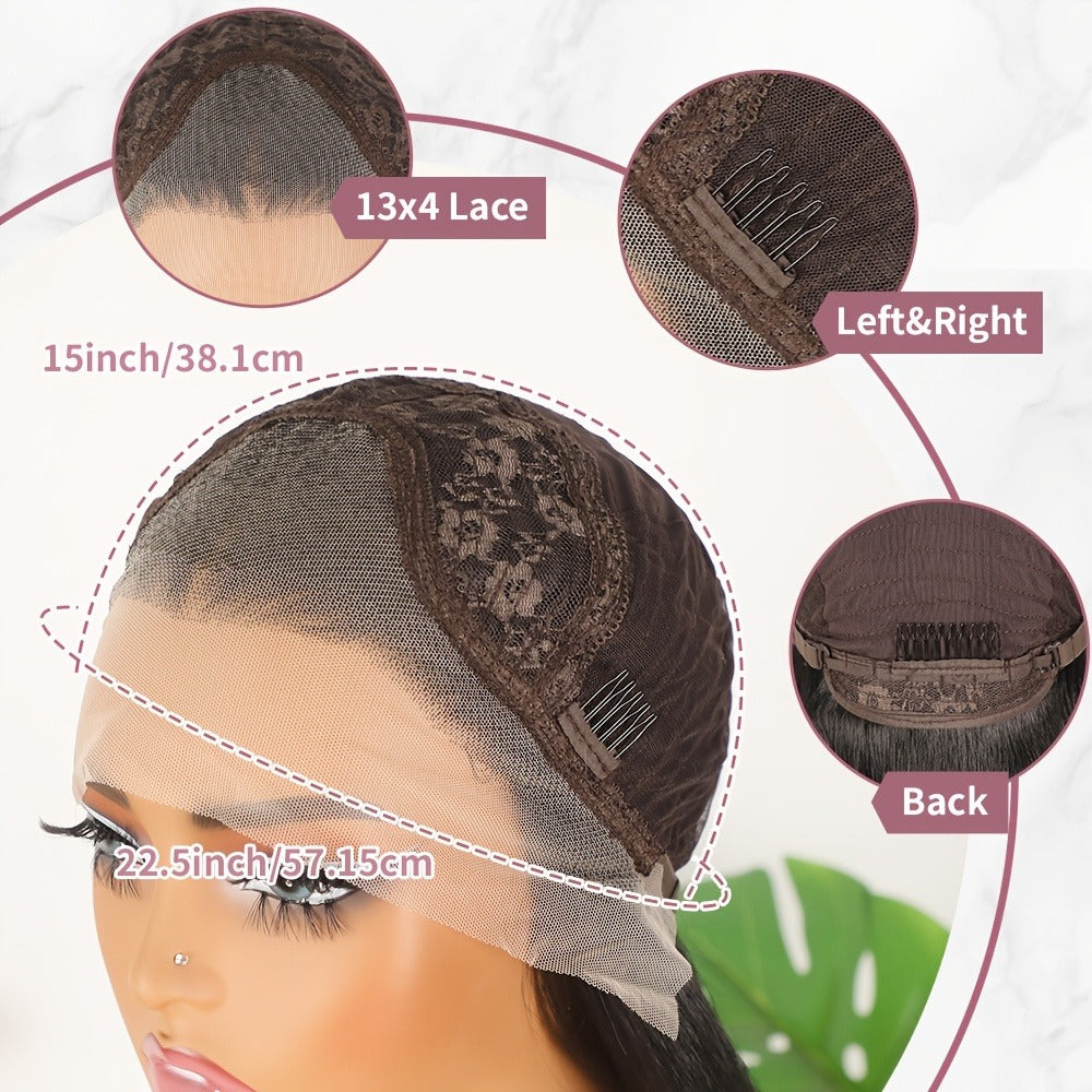 HD Lace Body Wave Wig 13x4 180% Density Human Hair Pre Plucked Glueless Natural Hairline for Women | Natural Black 24 Inch | Beginner Friendly Daily Wear - product image 5