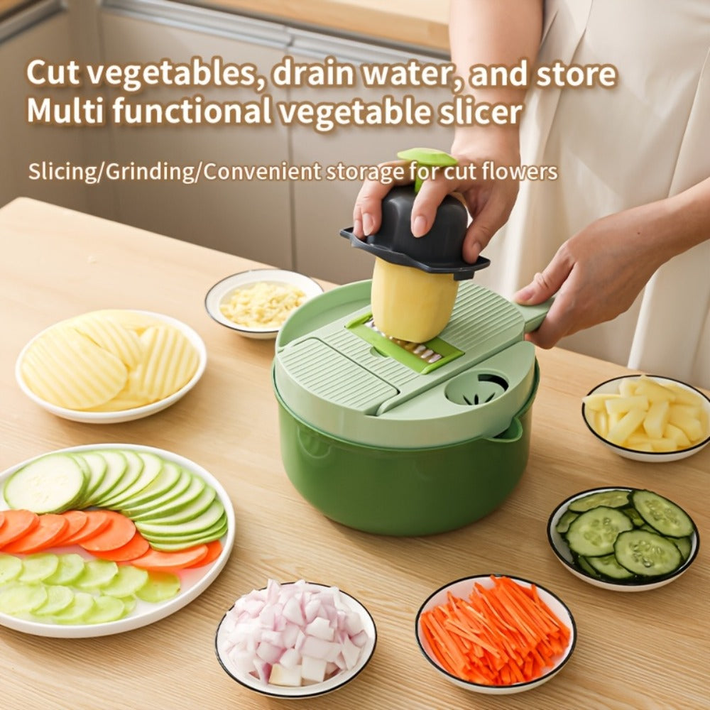 Vegetable Chopper 16-in-1 Manual Food Chopper Slicer Dicer Grater with Container – Professional Onion Potato Carrot Cutter Kitchen Tool - product image 2