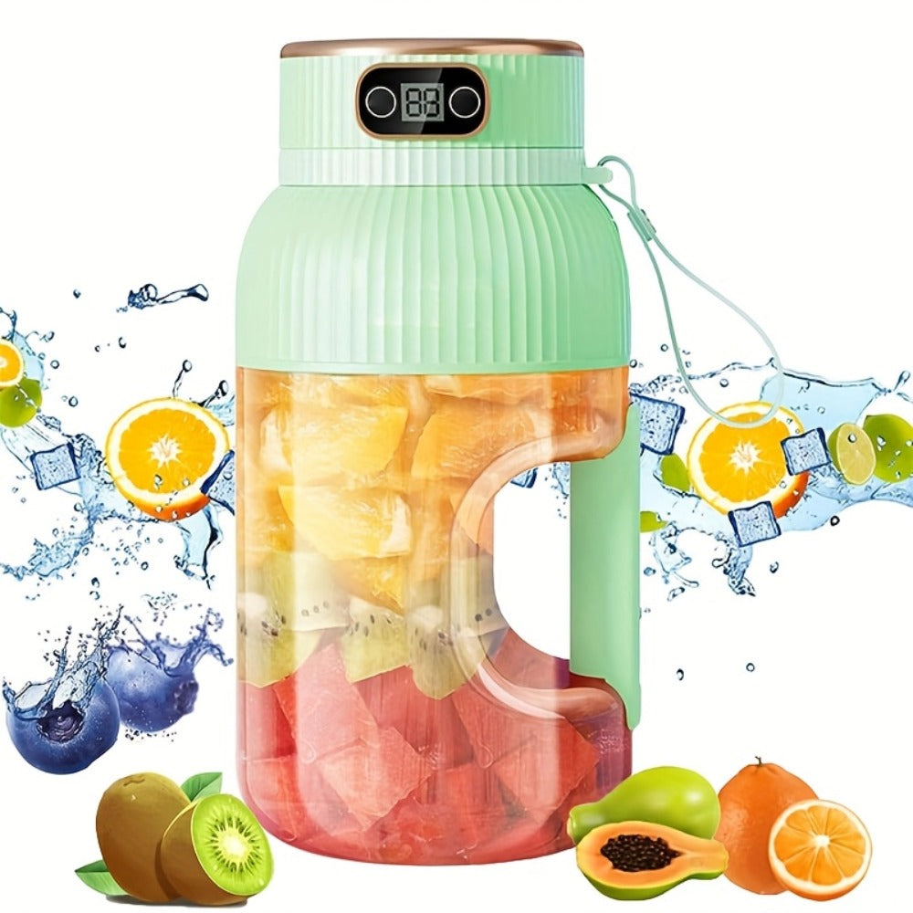 Portable Blender Personal Juicer Cup - Upgraded 10-Blade USB Rechargeable Smoothie Blender for Fruits, Vegetables & Milkshakes, Large Capacity, Digital Display, Travel Cover, Sport - product image 7
