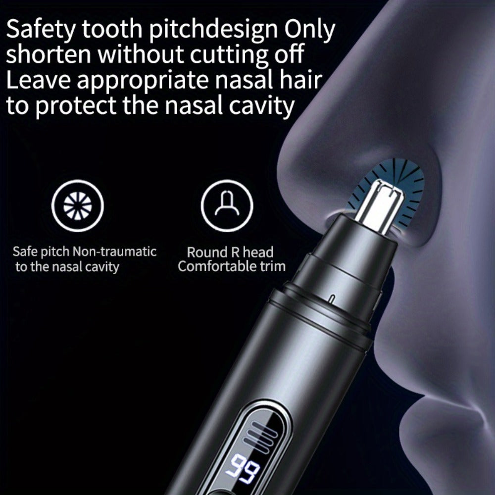 Electric Nose Trimmer with LED Display – USB Rechargeable Painless Facial Hair Removal Device for Men & Women, Nose Ear & Eyebrow Trimmer, Upgraded Grooming Tool, Ideal Gift - product image 8