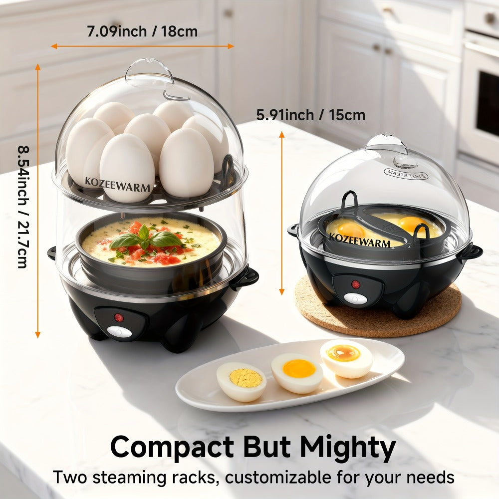 Electric Egg Boiler & Cooker with Auto Shut-Off – Single & Double Layer, Multi-Function for Hard Boiled, Soft Boiled, Scrambled, Omelette, Steamed Vegetables & Dumplings, 4 Colors - product image 3