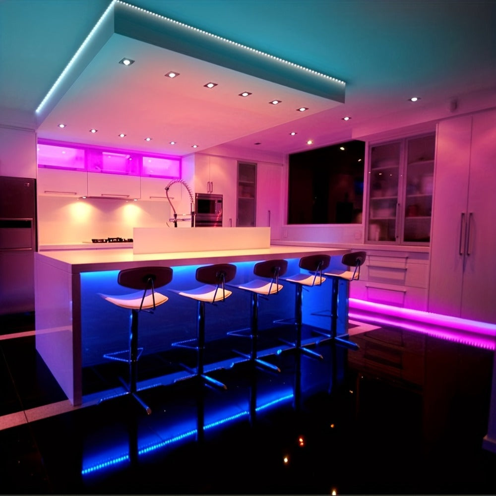 RGB LED Strip Lights 50ft/100ft – Color Changing Tape Light with 44-Key Remote, 20 Colors & 8 Modes, Easy Install, for Bedroom, Living Room, Kitchen, Bar, Wedding & Party Decoratio - product image 10