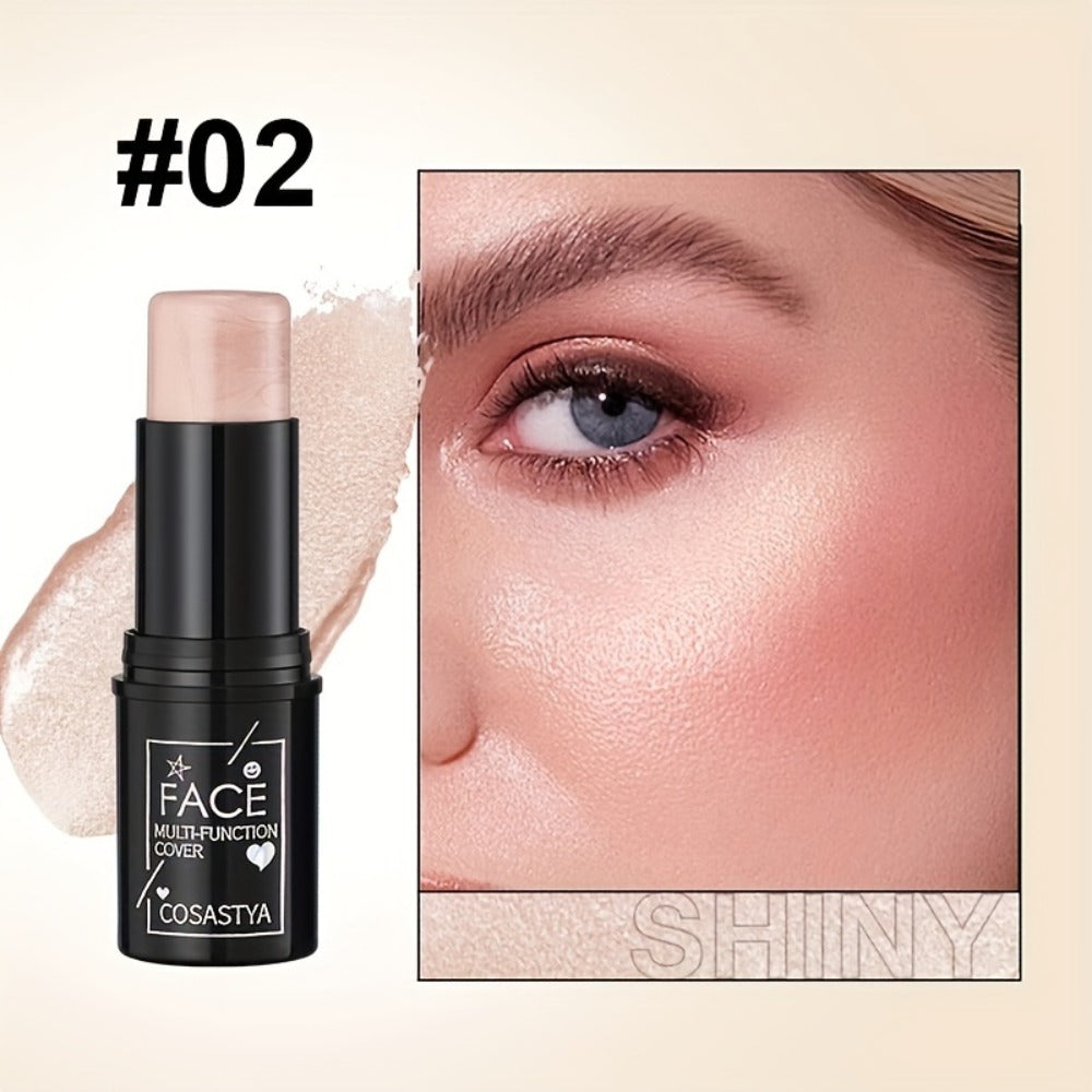 3-in-1 Makeup Stick Set 6pcs — Waterproof Blush Eye Shadow & Highlighter Stick, Long-Lasting Moisturizing Cream Formula, Pink & Brown Luster Shades for All Skin Tones - product image 16