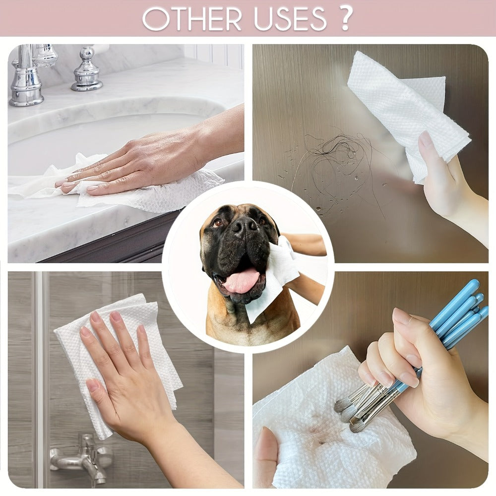 Disposable Cotton Face Towels 100% Pure Extra Thick Soft 10x12 Inch One Time Use Cleansing Towel for Sensitive Skin Baby Care Face Drying 50 100 200 Count - product image 4