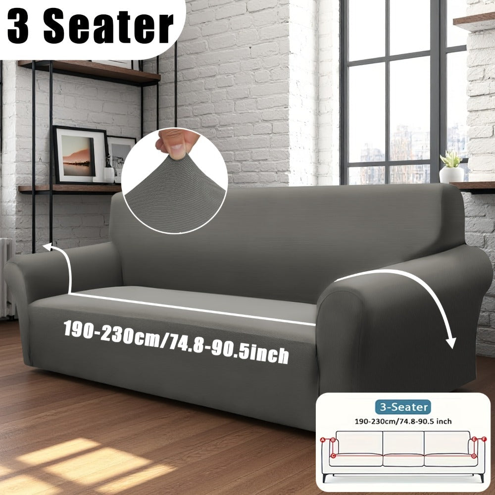 Stretch Sofa Cover Elastic Band | Milk Fiber Fabric Slipcover, Machine Washable Polyester Spandex, 1 to 4 Seater Armchair Couch Cover, Red Gray Blue Black Coffee, Home Decor - product image 15