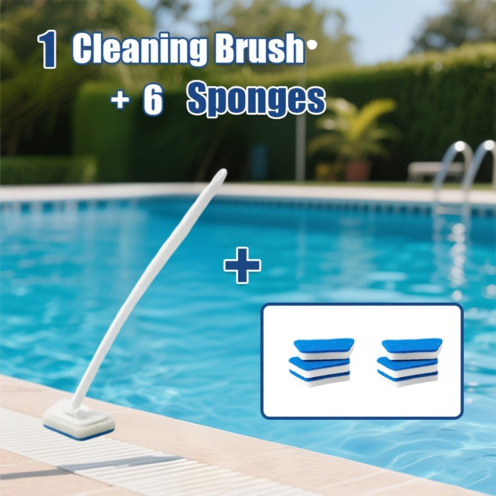 Shower Cleaning Brush Set Replaceable Heads – Bathtub Scrubber, Wall Tile Brush, Window Glass Cleaner & Floor Brush, Detachable Extendable Handle Bathroom Deep Cleaning Kit (7/11/1 - product image 7