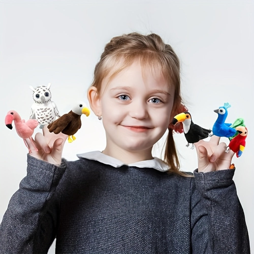 Bird Finger Puppets Set 6pcs Realistic Mini Hand Puppets for Kids Toddlers | Cute Animal Bird Puppets for Role Play Storytelling Nature Learning | Birthday - product image 5