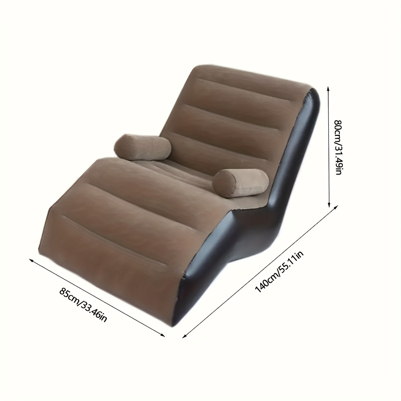 Portable PVC Inflatable Recliner Chair with Air Pump | S-Shape Ergonomic Sofa Bed for Outdoor & Indoor Use, Camping, Beach, Garden, Courtyard & Travel - product image 7