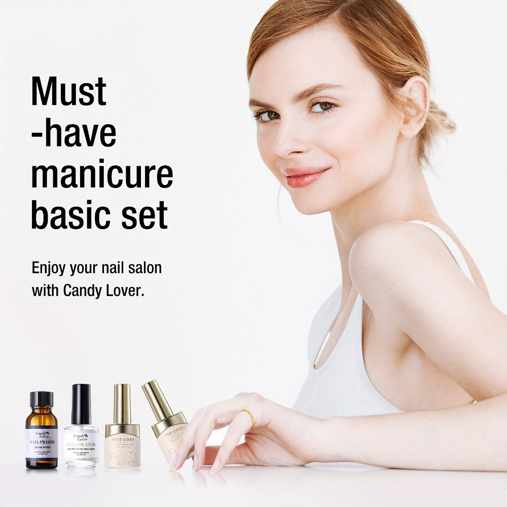 Gel Nail Dehydrator & Primer Kit 4-Piece - Nail Prep Dehydrator, Bonding Primer, Gel Base Coat & Top Coat for Long-Lasting Chip-Free Gel Nails, Home DIY & Salon Use - product image 7