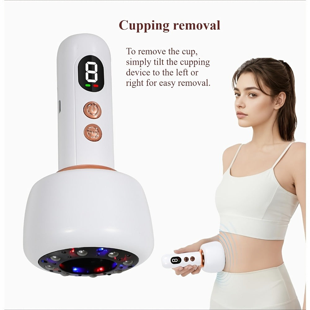 Vacuum Cupping Massager USB Rechargeable Scraping Massage Device Intelligent Suction Cup with 1200mAh Battery for Neck Shoulder Back Pain Relief Home Use - product image 9