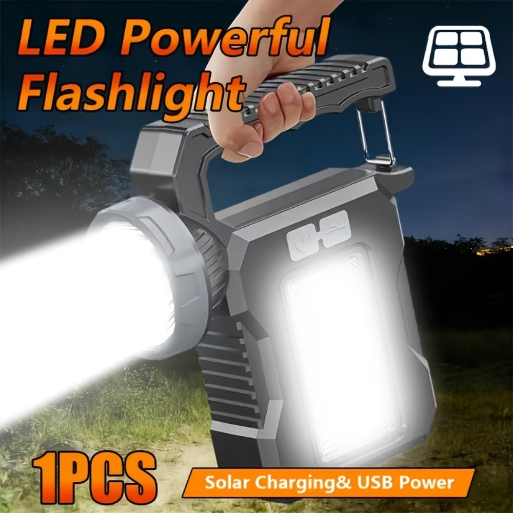 Solar Flashlight USB Rechargeable Ultra-Bright LED | 4 Lighting Modes Portable Solar Torch with Battery Indicator | Camping Hiking Emergency Night Fishing Outdoor Gift - product image 5