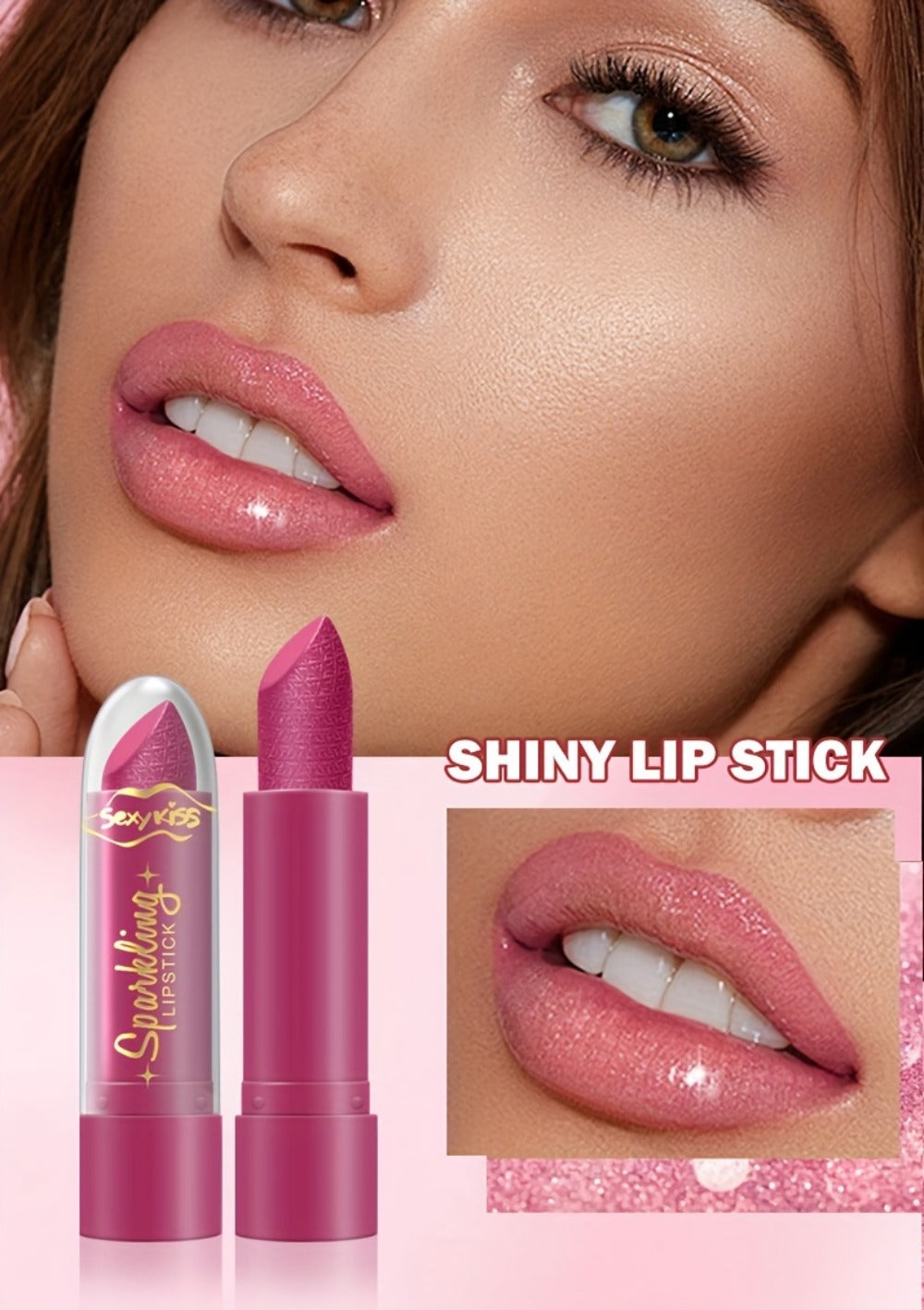 Glossy Shimmer Lipstick Gift Box Set 6PCS – Water-Resistant Long-Lasting Shimmering Lip Color in Assorted Shades, Buildable Pigment Luminous Finish Lipstick Collection for Women Al - product image 10