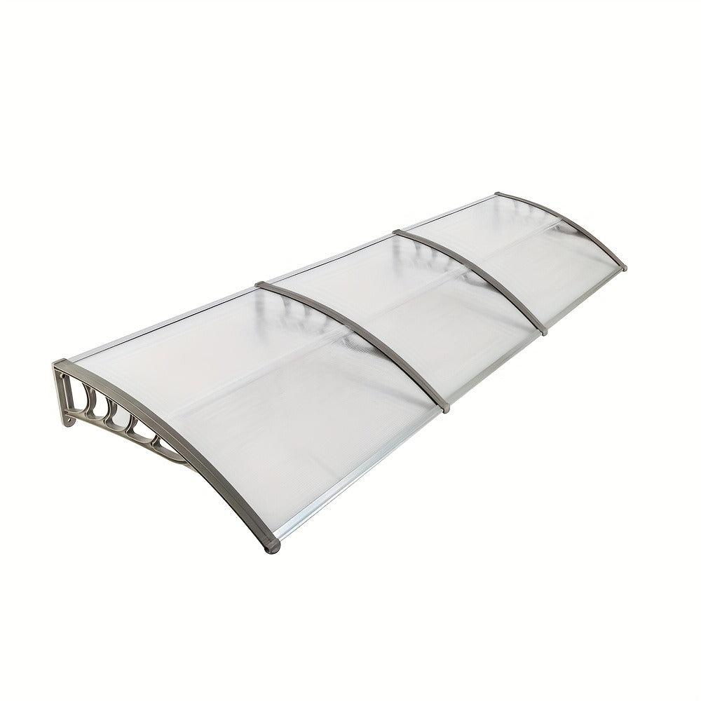 Door Window Awning Canopy 120x38 Inch Polycarbonate Rain Sun UV Snow Shield with Aluminum Bracket Easy Install Outdoor Porch Patio Entrance Shelter - product image 9