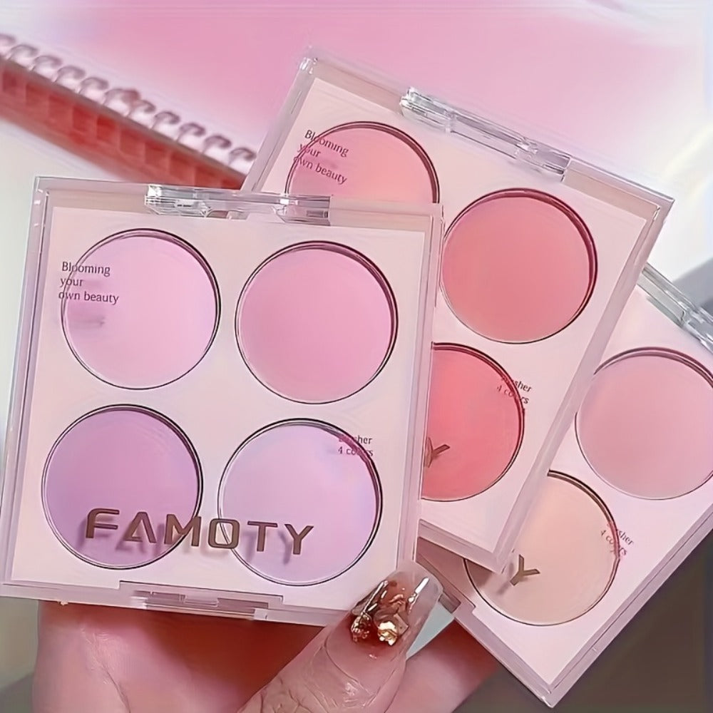 Blush Palette with Brushes Set 4-in-1 — Low Saturation Matte Powder Soft Gradient Finish, Buildable Coverage for Cheeks & Eyes, All Skin Tones, Natural Everyday Makeup Look - product image 9