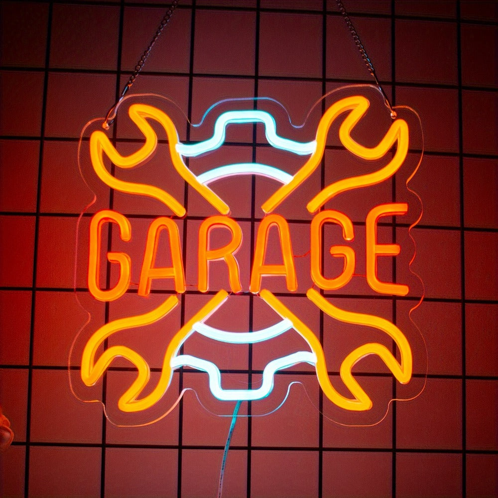 Check Engine Neon Sign – LED Dimmable USB Powered Neon Light for Garage Wall Decor, Car Repair Shop, Workshop, Man Cave, Game Room, Bedroom & Car Party Decorations (Yellow / Multi- - product image 5