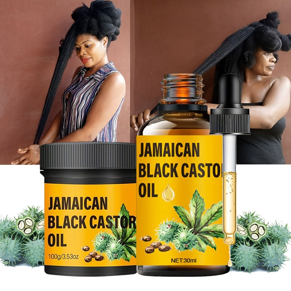 JBCO Hair Growth Set 2-Piece – Pure Cold-Pressed Jamaican Black Castor Oil & Nourishing Hair Cream, Scalp Moisturizer, Strengthens & Reduces Breakage, All Hair Types Women & Men - product image 6