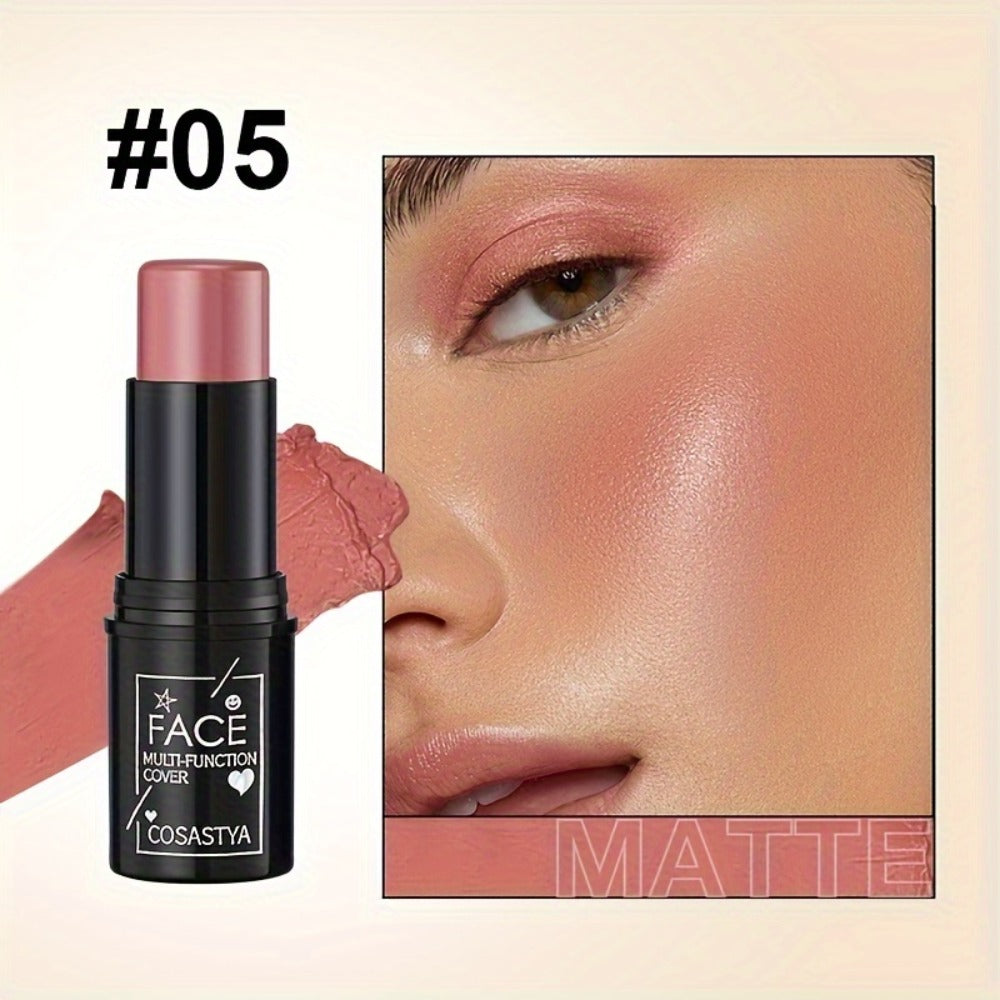 3-in-1 Makeup Stick Set 6pcs — Waterproof Blush Eye Shadow & Highlighter Stick, Long-Lasting Moisturizing Cream Formula, Pink & Brown Luster Shades for All Skin Tones - product image 10