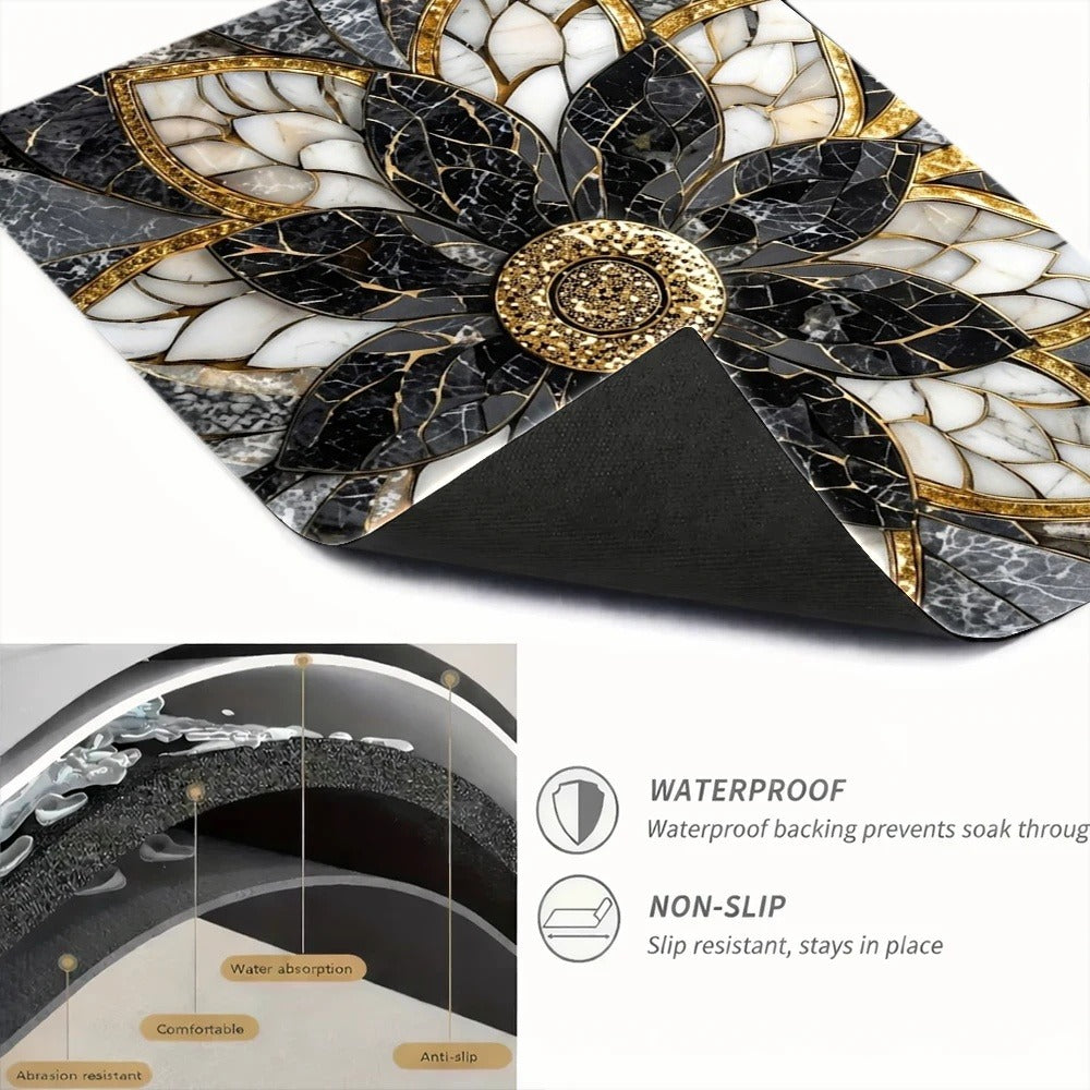 Stove Protector Mat Marble Lotus Pattern | Heat-Resistant Non-Stick Cooktop Cover Pad | Gas Stove, Induction Cooker, Glass Cooktop, Oven & Washer Dryer Top - product image 9