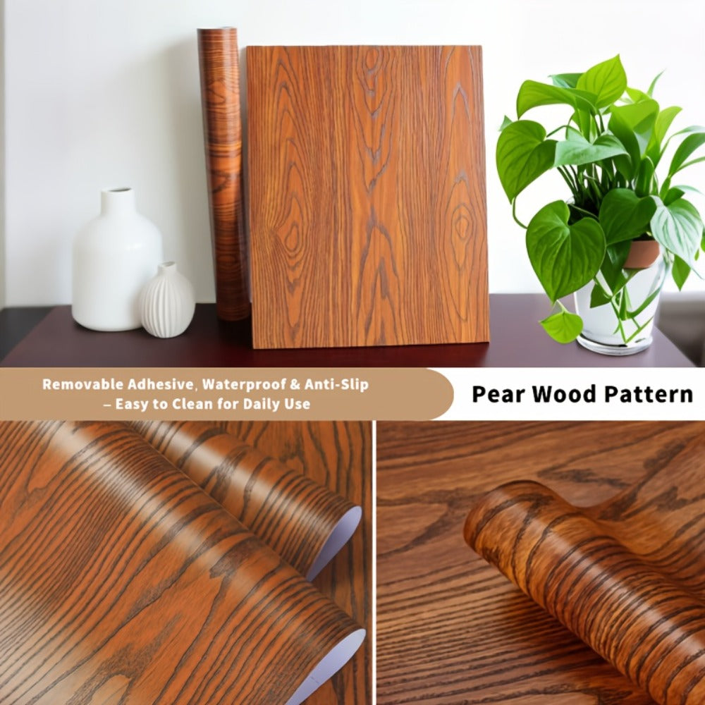 Wood Grain Floor Sticker Roll Peel & Stick Self-Adhesive Non-Slip Thickened Vinyl – Vintage DIY Flooring for Walls, Floors, Desks & Door Panels - product image 10