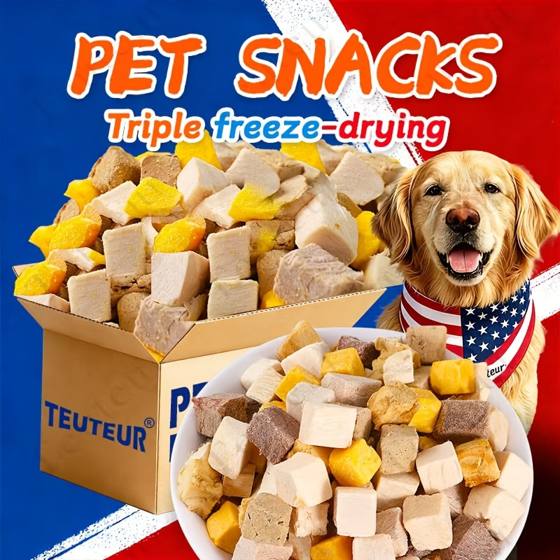 Freeze-Dried Dog Treats 150g Triple Combo – Beef Liver, Chicken & Egg Yolk Grain-Free High Protein Crunchy Bites for Small Dogs, Puppies, Poodles & Bichons - product image 2