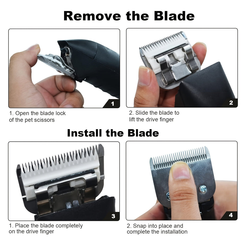 Dog Clipper Replacement Blades – Professional Pet Grooming Accessory – Ceramic & Carbon Steel Detachable Blades in 5 Sizes (3F/4F/5F/7F/10#) – Compatible with - product image 3