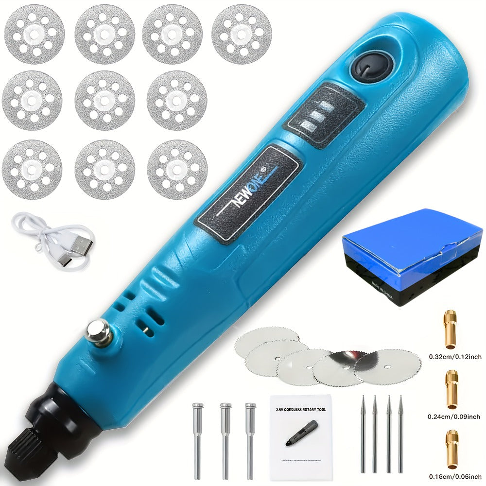 Cordless Rotary Tool Kit 3.6V USB Charging – Sanding Polishing Drilling Engraving Multi-Purpose Power Tool for Home Workshop Hobbyists 25/53/86 Pcs - product image 5