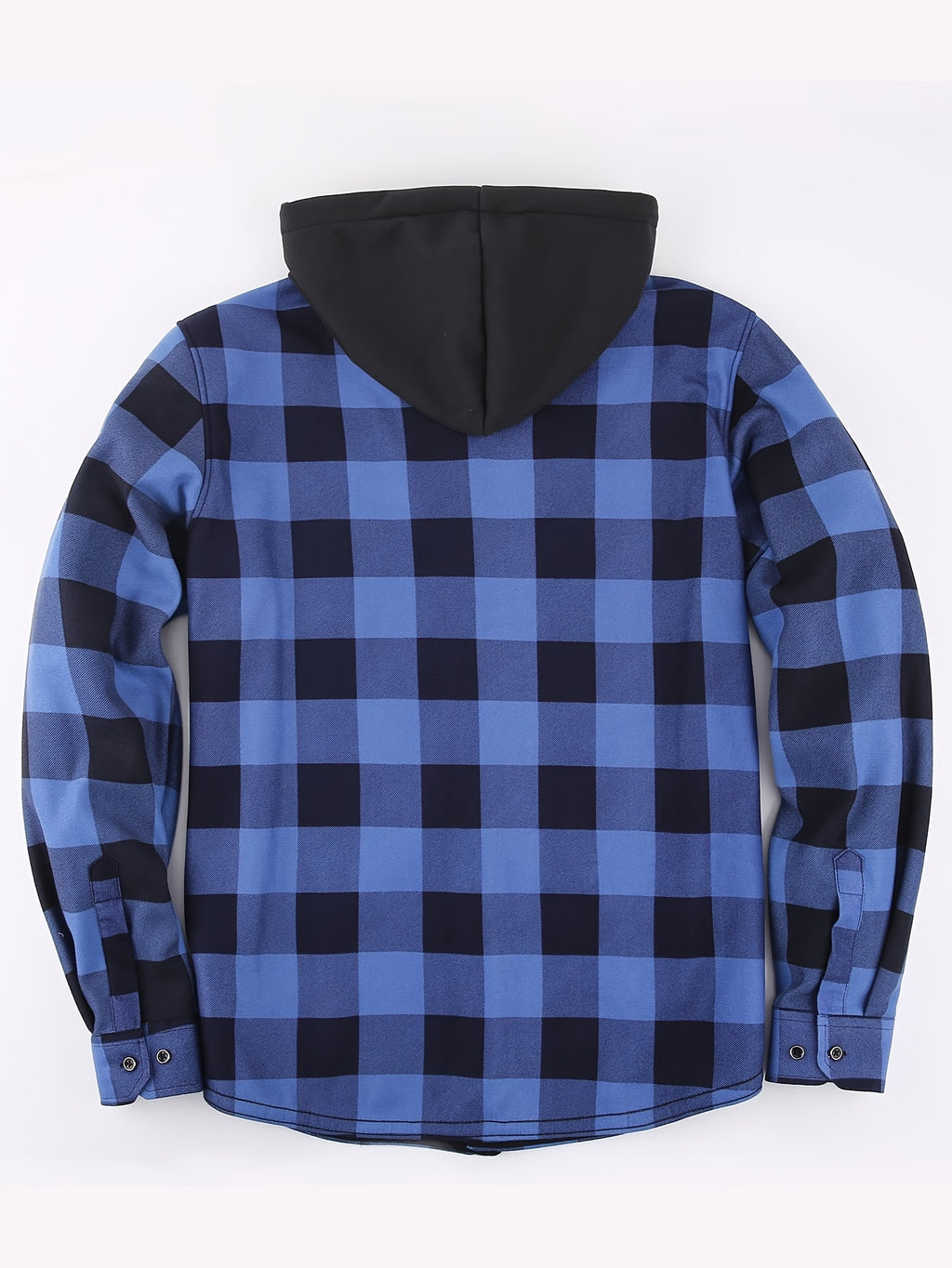 Men's Plaid Hoodie - Casual Long Sleeve Polyester 100% with Button Detail, Regular Fit, Slight Stretch, Woven Placket - Autumn and Winter Warm Leisure Sports - product image 17