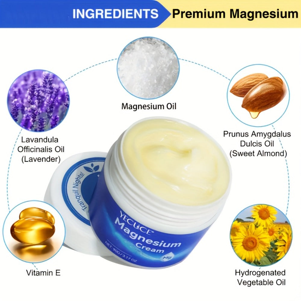 Magnesium Sleeping Cream 2-Pack 180g Each — Pure Magnesium Chloride Overnight Body Moisturizer, Alcohol-Free Dry Skin Relief Cream for Women & Men, All Skin Types - product image 5