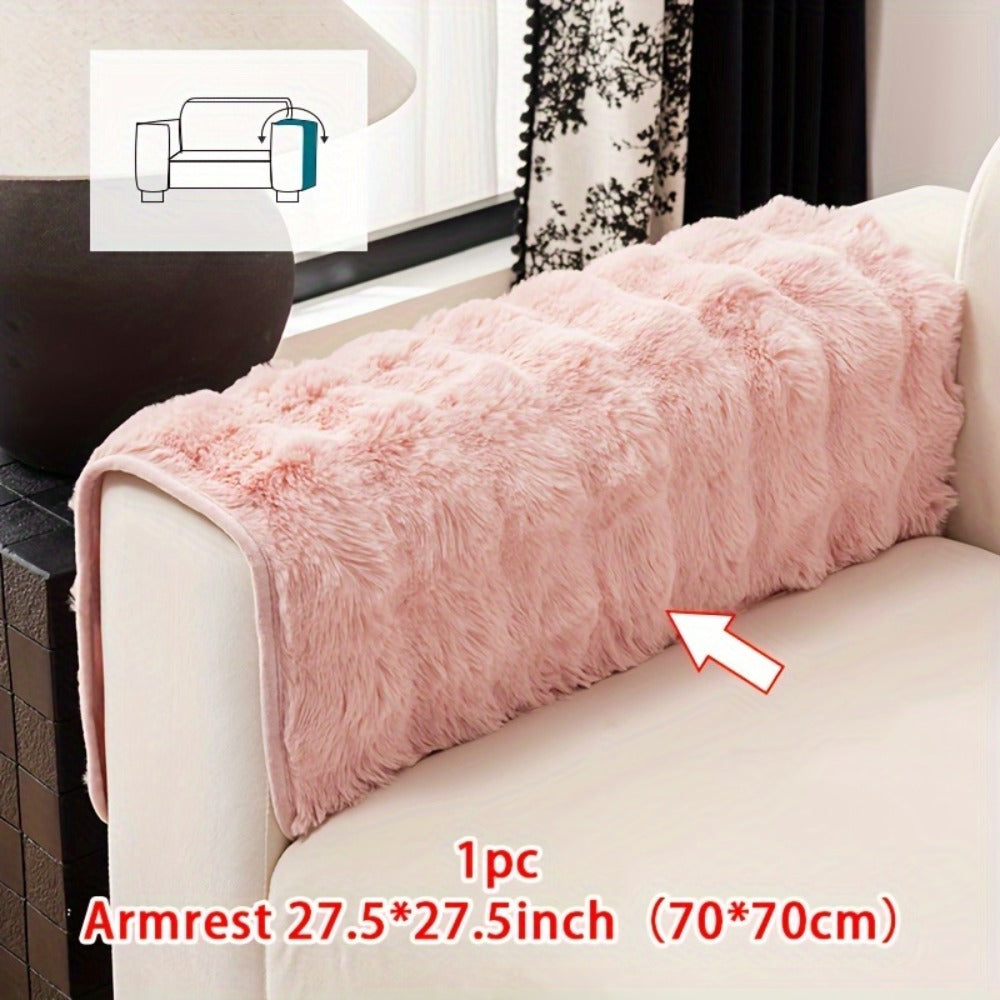 Faux Rabbit Plush Sofa Cover Winter Warm Thickened Anti-Slip Pet Friendly Cushion Protector for Living Room Bedroom Office 1 2 3 4 Seater - product image 38