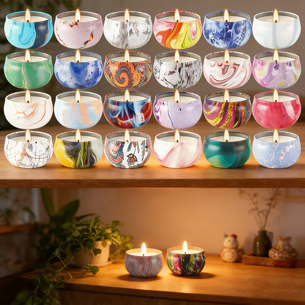 Candle Gift Set 36-Pack – Natural Soy Wax Scented Candles in Tin Cans, Aromatherapy Candles for Yoga, Spa, Bath & Home Decor, Portable Travel Candles, Perfect Gift for Women & Men, - product image 11