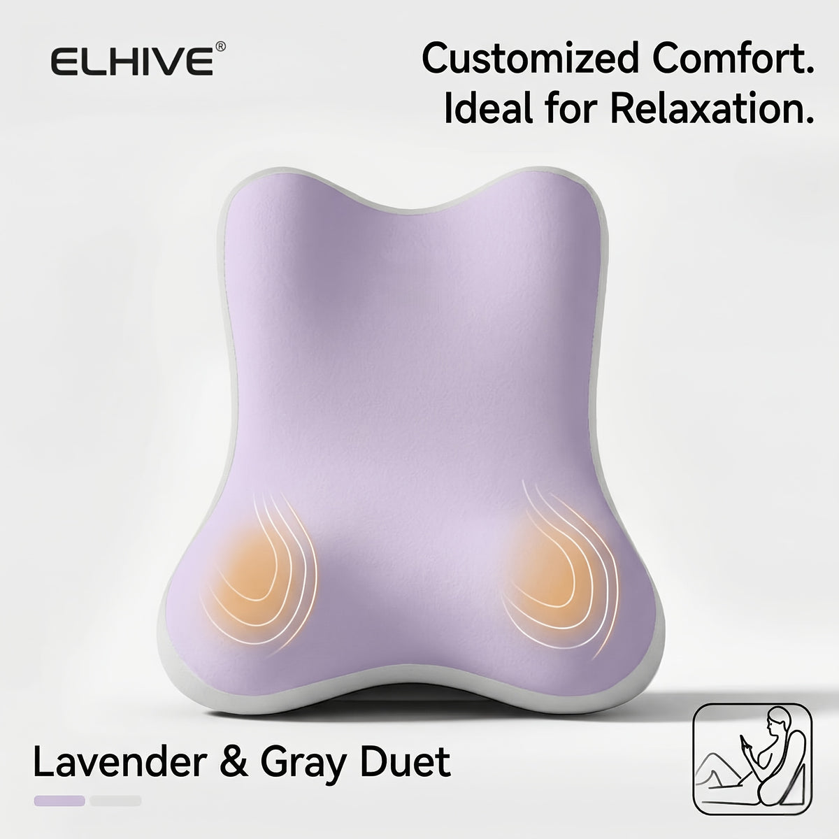 Adjustable Bed Wedge Reading Pillow - Large Memory Foam Backrest for Sitting Up in Bed - Soft C-Shaped Lounging Cushion for Headboard - Multi-Use for Phone - product image 3