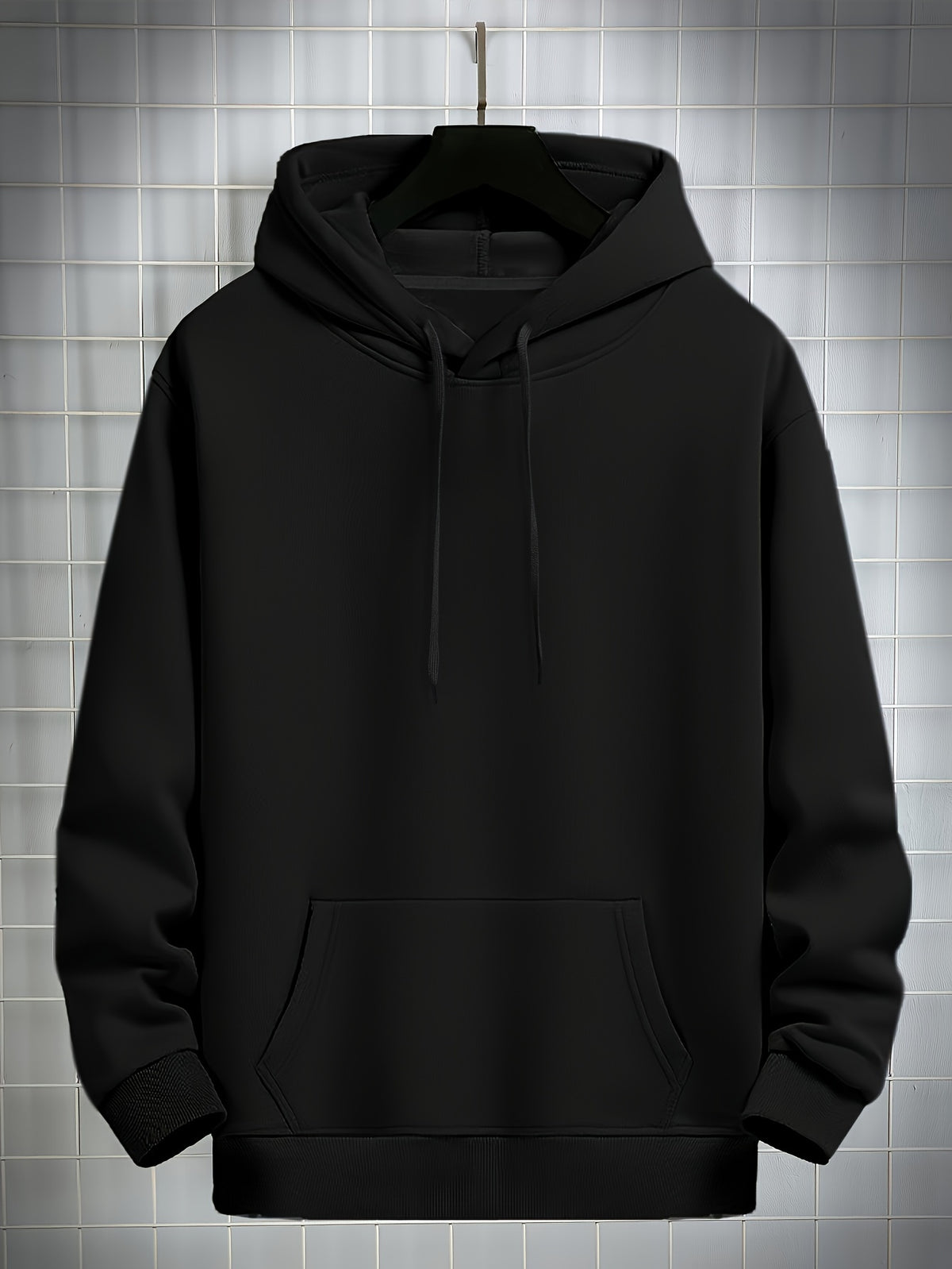 4 Simple Solid Color Hoodies with Kangaroo Pockets, Casual Hoodie for Men - product image 14