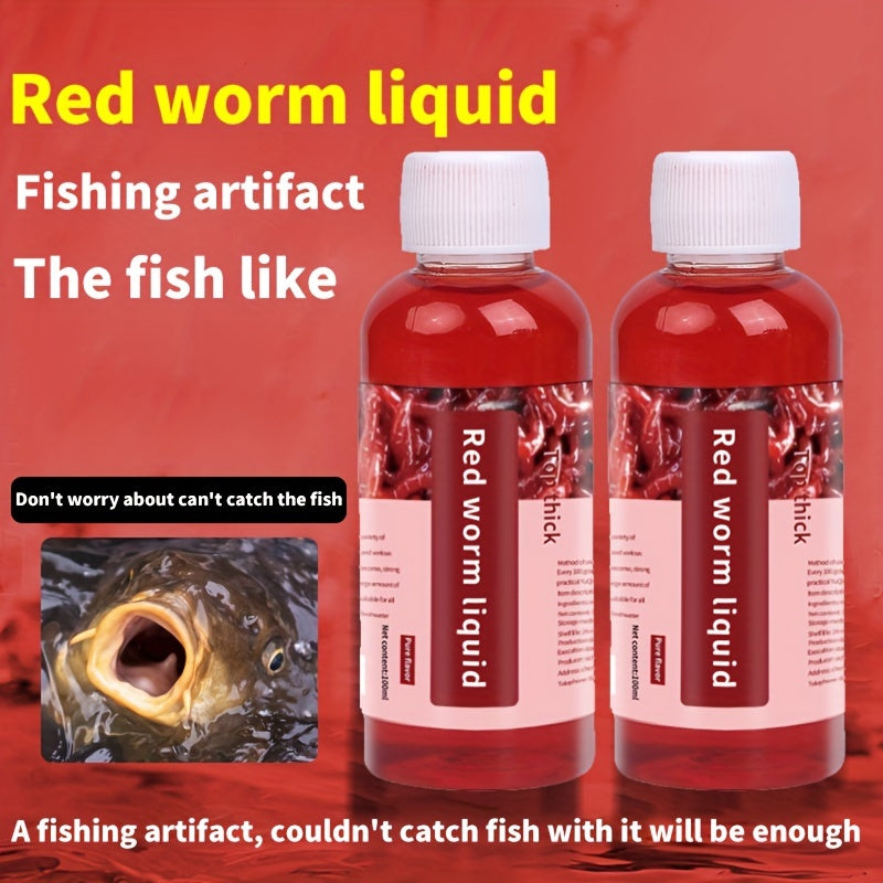 Liquid Fish Bait Red Worm Attractant – 100ml Concentrated Fish Attractant Scent Lure – Powerful Fishing Bait Enhancer for Trout, Carp, Bass, Cod - product image