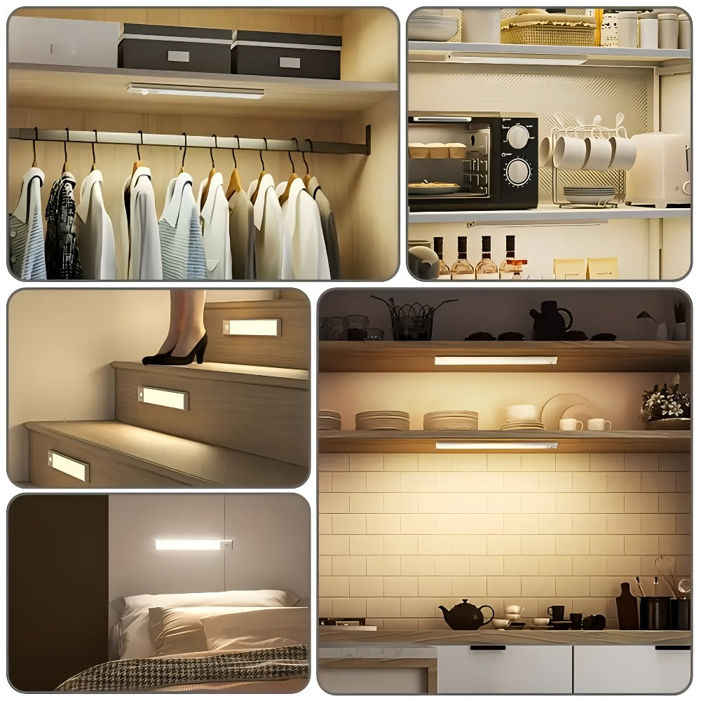 LED Motion Sensor Light USB-C Rechargeable 3 Color Temperatures Stepless Dimming Wireless Magnetic Under Cabinet Closet Night Light 1 2 4 Pack 20cm 30cm 40cm 50cm - product image 14