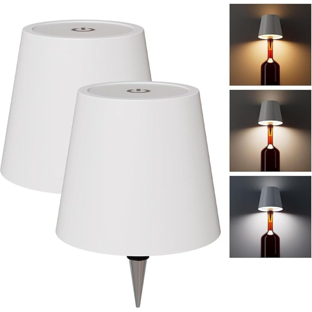 Rechargeable LED Bottle Lamp Table Lamp, 3 Color Temperatures, Touch Control Dimmable Bedside Light for Bedroom Dining Room Bar Desk – Modern Minimalist Design - product image 5