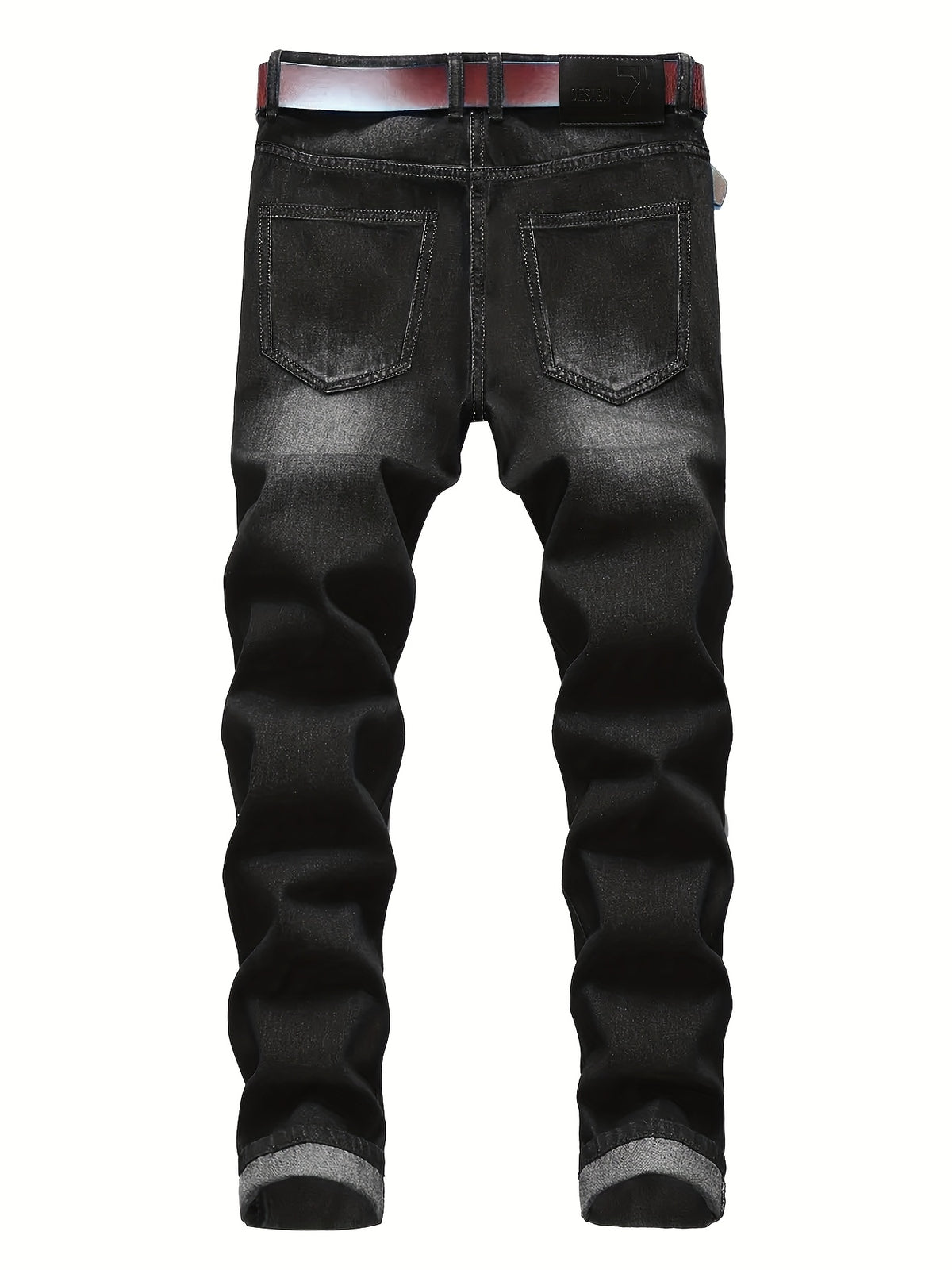 2pcs Men's Slim Fit Distressed Ripped Jeans | Classic Stretch Denim Pants, Trendy Casual Versatile Outfits | for all seson gift for men - product image 4
