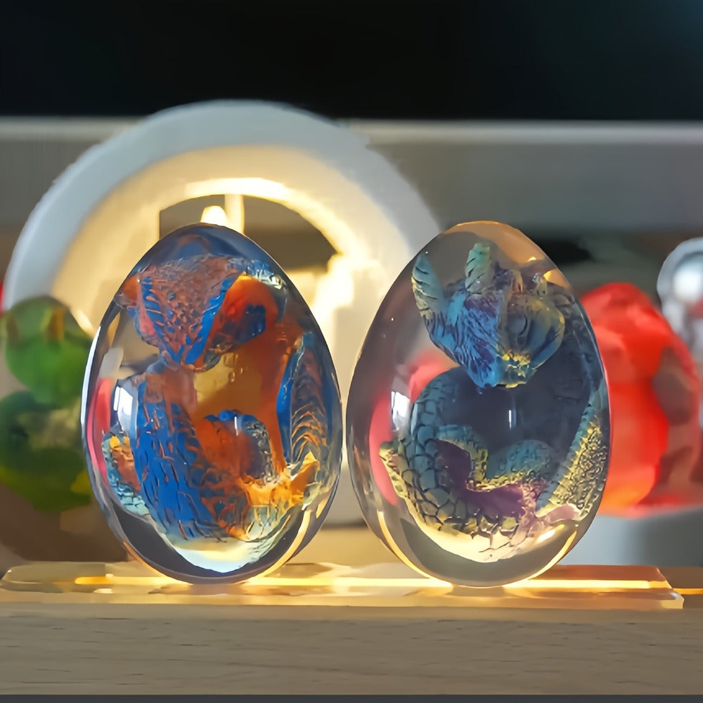 Dragon Egg Statue Crystal Transparent Resin Dinosaur Egg Figurine Handcrafted Collectible for Fantasy Lovers Home Decor Shelf Display Birthday Gift - product image 16